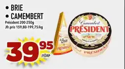 Din Mat PRESIDENT Brie • Camembert erbjuda
