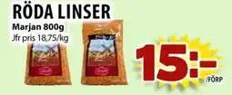 Matvärlden Tensta MARJAN Röda linser erbjuda