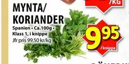 Matvärlden Tensta MYNTA/ KORIANDER, SEK 9.95 erbjuda