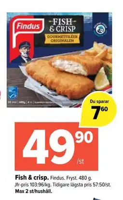 Coop Extra Fish & crisp, SEK 49.9 erbjuda
