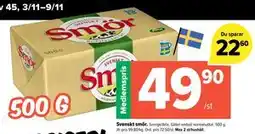 Coop Extra Svenskt smör., Medlemspris erbjuda