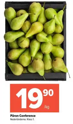 Coop Extra Päron Conference, SEK 19.9 erbjuda