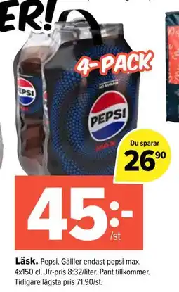Coop Extra Läsk, SEK 45 erbjuda
