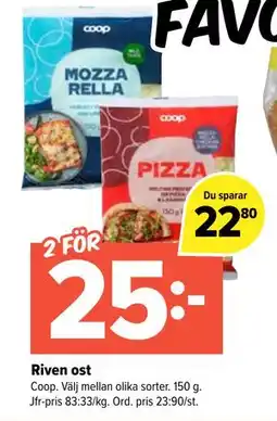 Coop Extra Riven ost, SEK 25 erbjuda