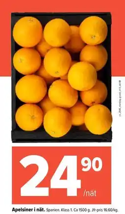 Coop Extra Apelsiner i nät., SEK 24.9 erbjuda