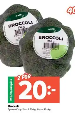 Coop Extra Broccoli, Medlemspris erbjuda