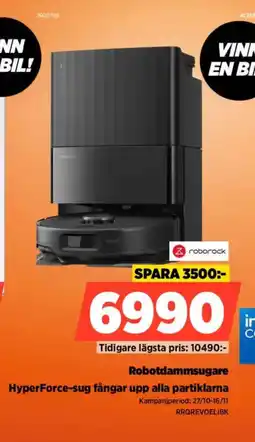 Power roborock Robotdammsugare HyperForce-sug fångar upp alla partiklarna erbjuda