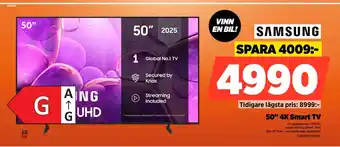 Power SAMSUNG 50" 4K Smart TV erbjuda