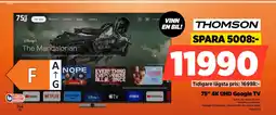 Power Thomson 75" 4k uhd google tv erbjuda