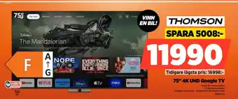 Thomson 75" 4k uhd google tv