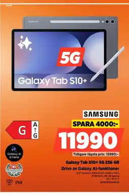Power SAMSUNG Galaxy Tab S10+ 5G 256 GB Drivs av Galaxy Al-funktioner erbjuda