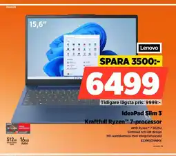 Power IdeaPad Slim 3 Kraftfull Ryzen™ 7-processor erbjuda