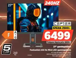 Power CEPTER 27" gamingskärm Fantastisk 240 Hz Mini-LED-gamingskarm erbjuda
