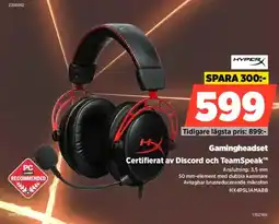 Power HYPER Gamingheadset Certifierat av Discord och TeamSpeak™ erbjuda