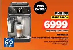 Power PHILIPS kaffemaskin Aromatiskt kaffe vid optimal temperatur erbjuda
