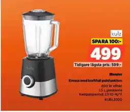 Power Kulz blender krossa med kraftfull pulsfunktion erbjuda