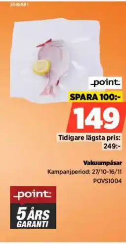 Power Point vakuumpåsar erbjuda