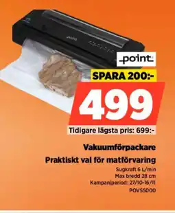 Power Point vakuumförpackare praktiskt val för matförvaring erbjuda