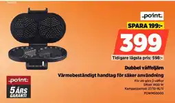 Power point Dubbel våffeljärn Värmebeständigt handtag för säker användning erbjuda