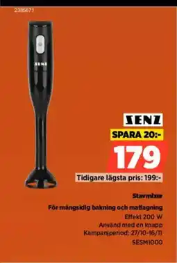 Power SENZ Stavmixer För mångsidig bakning och matlagning erbjuda