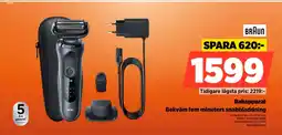 Power Braun rakapparat bekväm fem minuters snabbladdning erbjuda