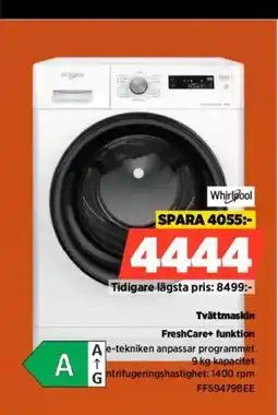 Power Whirlpool Tvättmaskin FreshCare+ funktion erbjuda