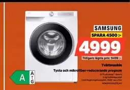 Power SAMSUNG Tvättmaskin Tysta och mikrofiber-reducerande program erbjuda