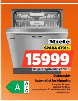 Power Miele Diskmaskin Automatisk lucköppning erbjuda