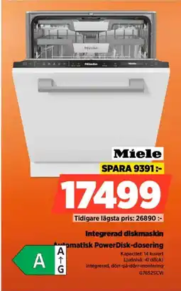 Power Miele Integrerad diskmaskin Automatisk PowerDisk-dosering erbjuda