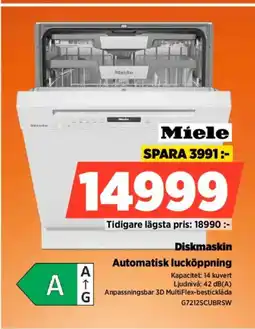 Power Automatisk lucköppning Miele Diskmaskin erbjuda