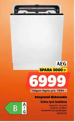 Power AEG Integrerad diskmaskin Extra tyst funktion erbjuda