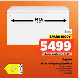 Power Kulz frysbox super-infrysningsfunktion erbjuda