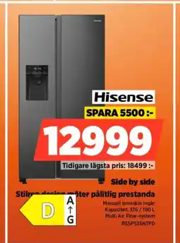 Power Hisense Side by side Stilren decian möter pålitlig prestanda erbjuda