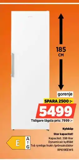 Power Gorenje Kylskåp Stor kapacitet! erbjuda