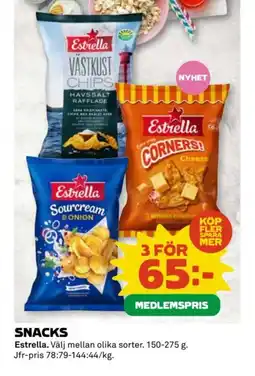 Coop ESTRELLA Snacks erbjuda