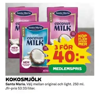 SANTA MARIA Kokosmjölk