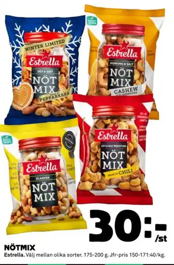Coop ESTRELLA Nötmix erbjuda