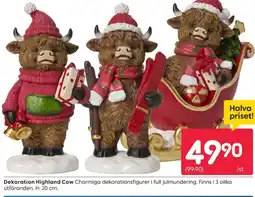 Rusta Dekoration Highland Cow erbjuda