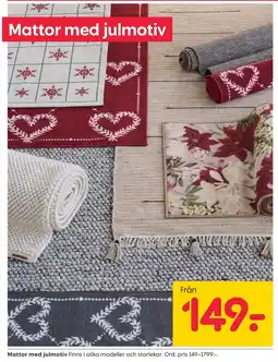 Rusta Mattor med julmotiv erbjuda