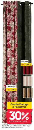 Rusta Gardin Vintage & Poinsettia erbjuda