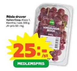 Stora Coop Röda druvor, Medlemspris erbjuda