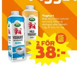 Stora Coop Yoghurt, SEK 38 erbjuda