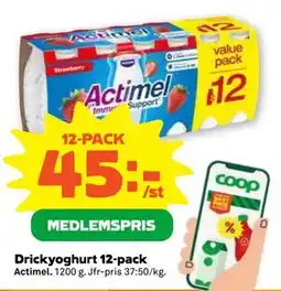 Stora Coop Drickyoghurt 12-pack, Medlemspris erbjuda