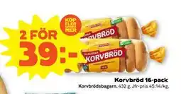 Stora Coop Korvbröd 16-pack, SEK 39 erbjuda