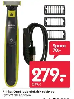 Rusta Philips OneBlade elekrisk rakhyvel QP2724/10 erbjuda