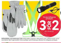 Rusta Reflexkläder och ficklampa erbjuda
