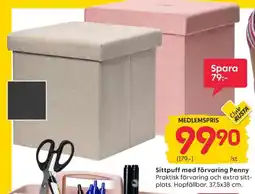 Rusta Sittpuff med förvaring Penny erbjuda