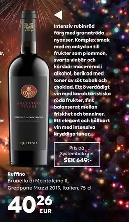 Border Shop Ruffino, EUR 40.26 erbjuda