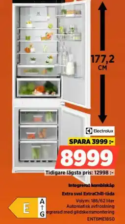 Power Electrolux Integrerat kombiskåp Extra sval ExtraChill-låda erbjuda
