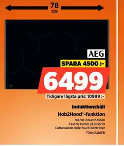 Power AEG Induktionshäll Hob2Hood-funktion erbjuda